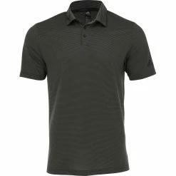 Adidas Ottoman Pencil Stripe Shirt Polo Short Sleeve Golf Apparel