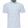 Callaway All-Over Outline Floral Print Shirt Polo Short Sleeve Golf Apparel -Cheap Apparel Store callaway all over outline floral print shirt