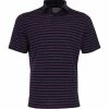Callaway Yarn-Dyed Ventilated Jacquard Stripe Shirt Polo Short Sleeve Golf Apparel