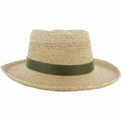 Dorfman-Pacific Dorfman Pacific Scala Raffia Collection Driver Headwear Straw Hat Golf Apparel