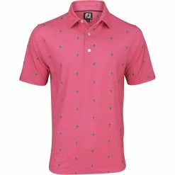 FootJoy Cactus Print Lisle Self Collar Polo Shirt Polo Short Sleeve Golf Apparel