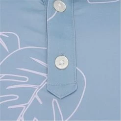 FootJoy Jungle Leaf Print Lisle Self Collar Shirt Polo Short Sleeve Golf Apparel -Cheap Apparel Store footjoy jungle leaf print lisle self collar shirt 4