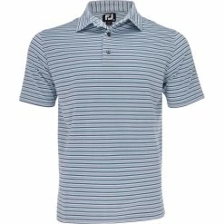 FootJoy Mini Stripe Lisle Self Collar Shirt Polo Short Sleeve Golf Apparel