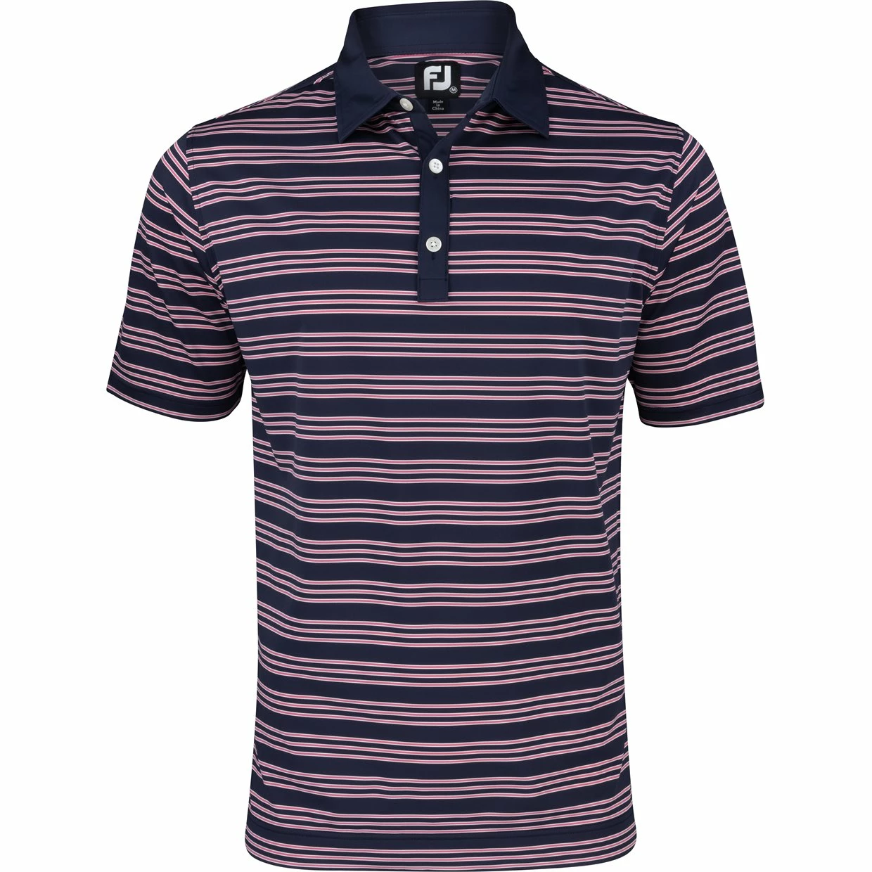 FootJoy Trio Stripe Lisle Self Collar Shirt Polo Short Sleeve Golf Apparel 3 FootJoy Trio Stripe Lisle Self Collar Shirt Polo Short Sleeve Golf Apparel