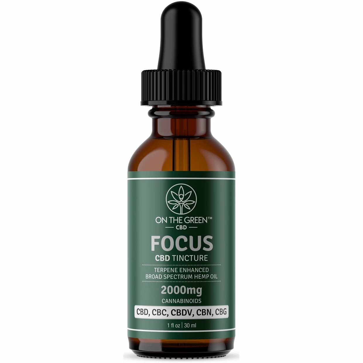 On The Green Focus Broad Spectrum Tincture (2000 MG) CBD 3 On The Green Focus Broad Spectrum Tincture (2000 MG) CBD