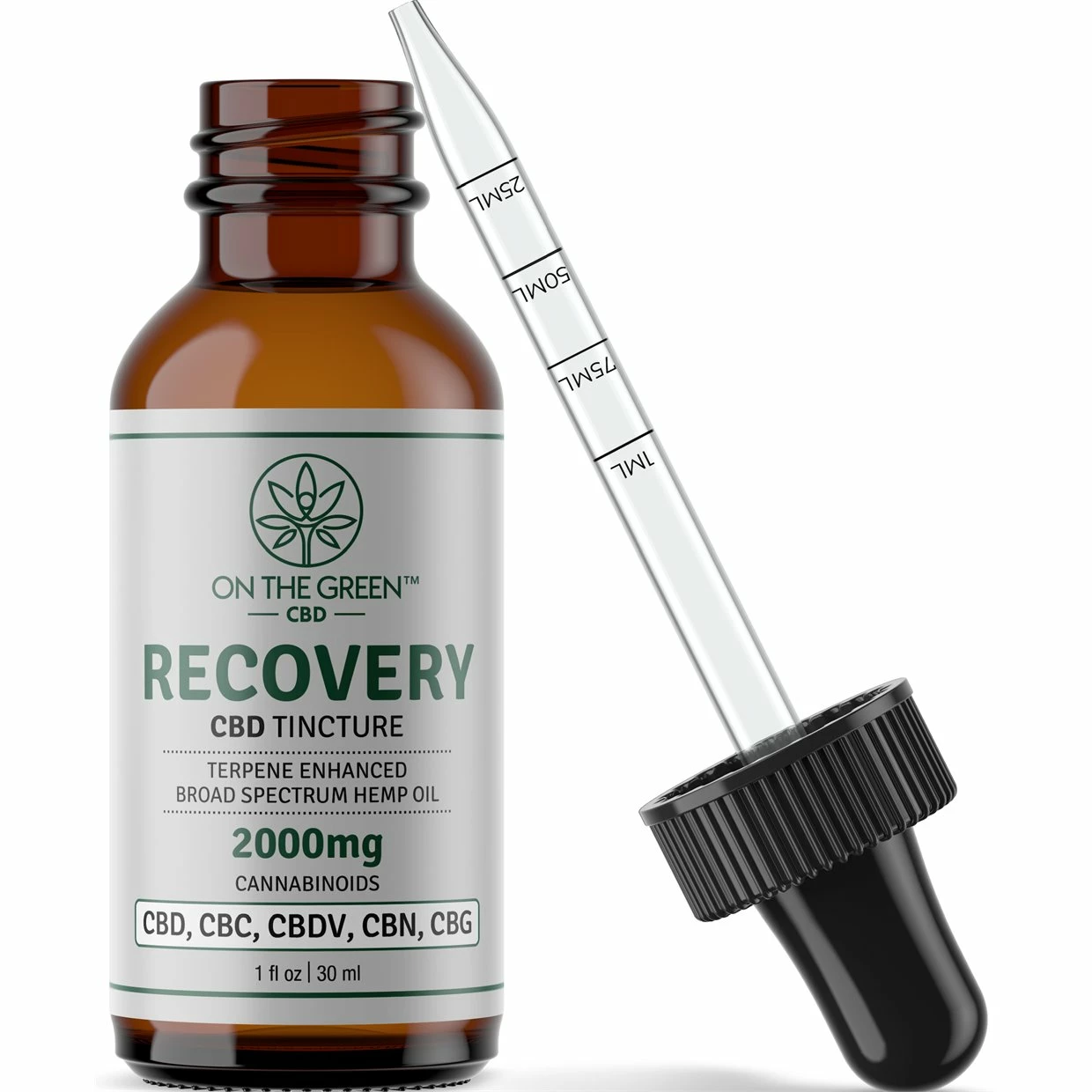 On The Green Recovery Broad Spectrum Tincture (2000 MG) CBD 4 On The Green Recovery Broad Spectrum Tincture (2000 MG) CBD - Image 2