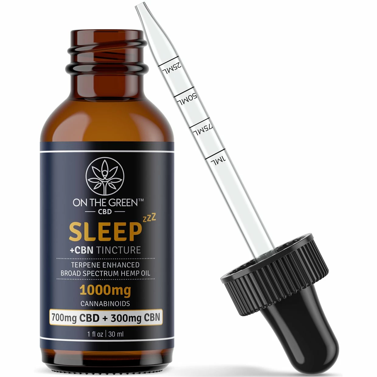 On The Green Sleep Broad Spectrum Tincture CBD (700 MG) + CBN (300 MG) CBD 4 On The Green Sleep Broad Spectrum Tincture CBD (700 MG) + CBN (300 MG) CBD - Image 2