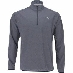 Puma Marin Woven 1/4 Zip Outerwear Pullover Golf Apparel