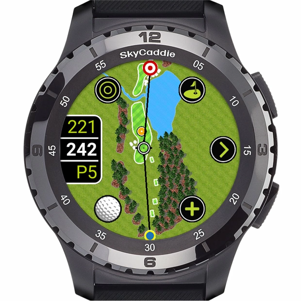 SkyGolf SkyCaddie LX5 Ceramic Bezel Watch GPS/Range Finders 6 SkyGolf SkyCaddie LX5 Ceramic Bezel Watch GPS/Range Finders - Image 4