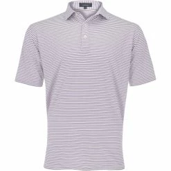 Turtleson Alexander Stripe Performance Shirt Polo Short Sleeve Golf Apparel