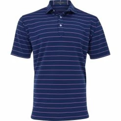 Turtleson Bruce Stripe Performance Shirt Polo Short Sleeve Golf Apparel