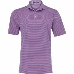 Turtleson Conner Stripe Performance Shirt Polo Short Sleeve Golf Apparel