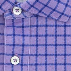 Turtleson Harold Windowpane Performance Shirt Polo Short Sleeve Golf Apparel -Cheap Apparel Store turtleson harold windowpane performance shirt 3